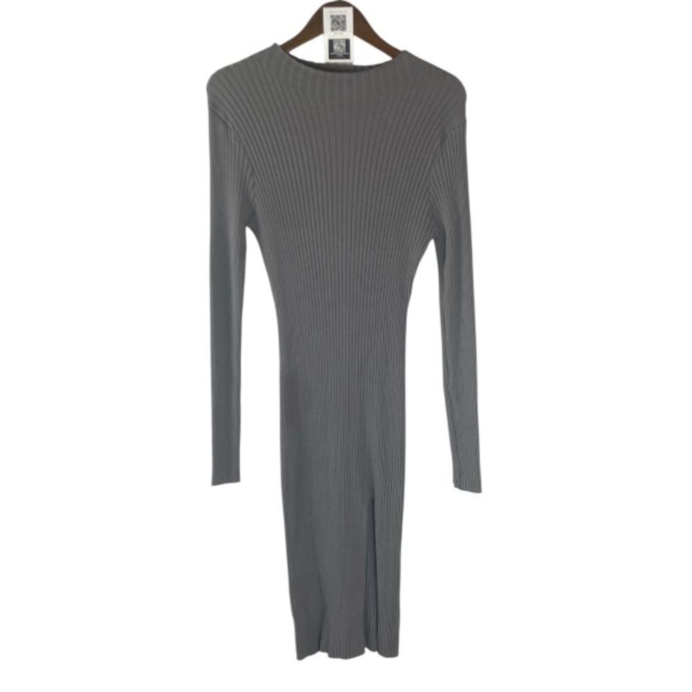 Forever 21 Gray Ribbed Long Sleeve Dress //XL